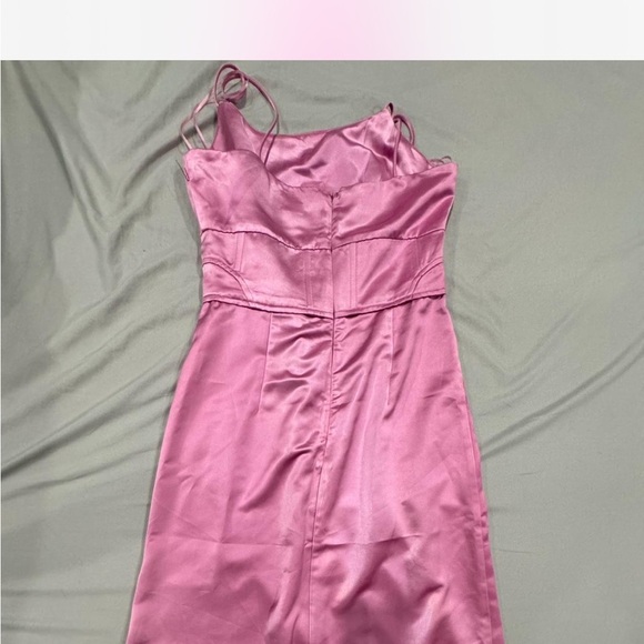 Jason Wu pink satin corset dress size L NEW - Picture 7 of 12